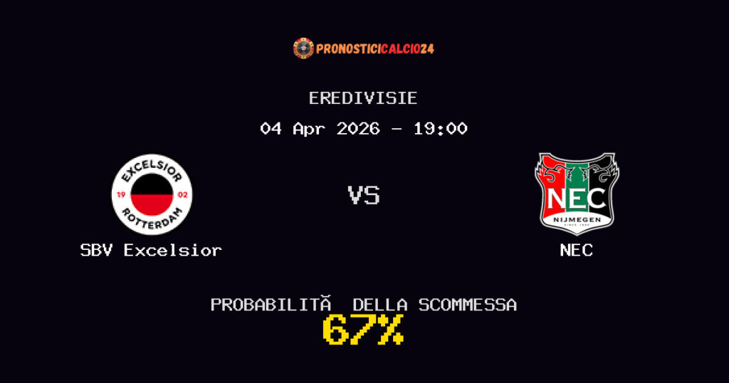 SBV Excelsior vs NEC Pronostici - Eredivisie - IL CONSIGLIO