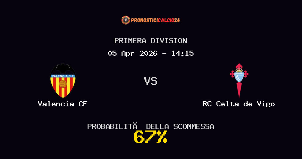 Valencia CF vs RC Celta de Vigo Pronostici - Primera Division - IL CONSIGLIO