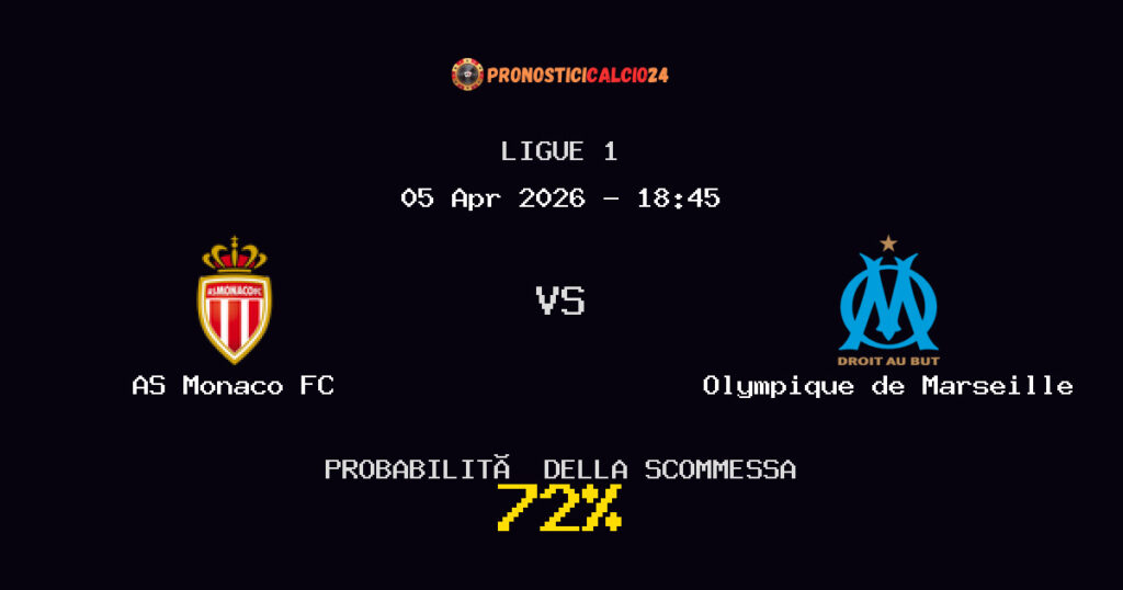 AS Monaco FC vs Olympique de Marseille Pronostici - Ligue 1 - IL CONSIGLIO