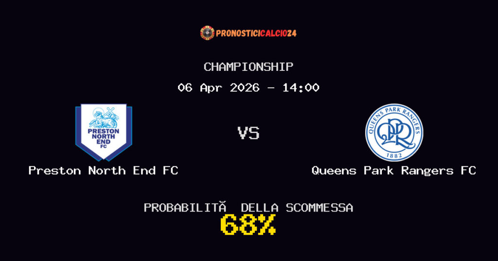 Preston North End FC vs Queens Park Rangers FC Pronostici - Championship - IL CONSIGLIO