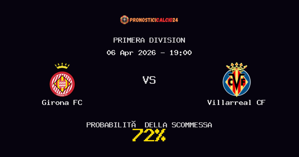 Girona FC vs Villarreal CF Pronostici - Primera Division - IL CONSIGLIO