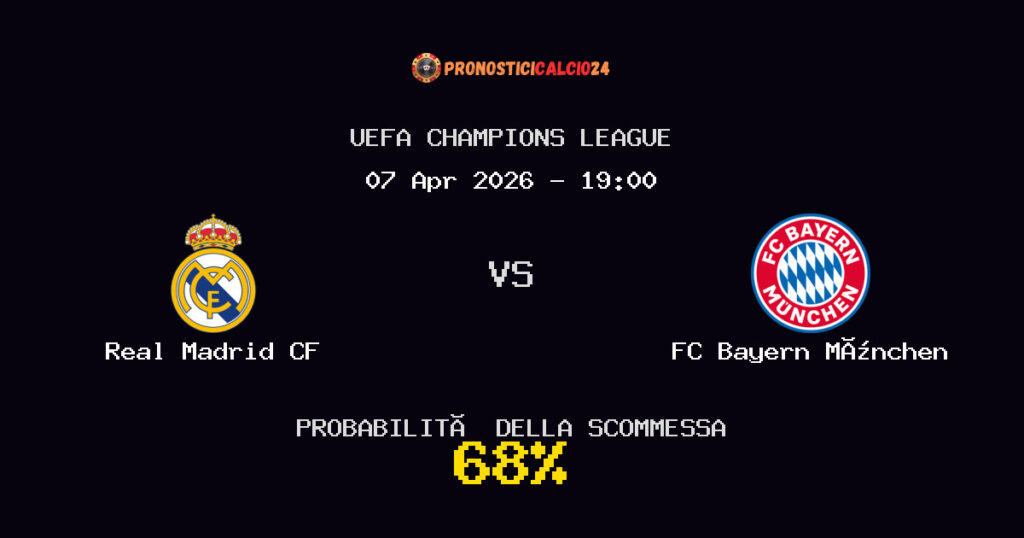 Real Madrid CF vs FC Bayern München Pronostici - UEFA Champions League - IL CONSIGLIO