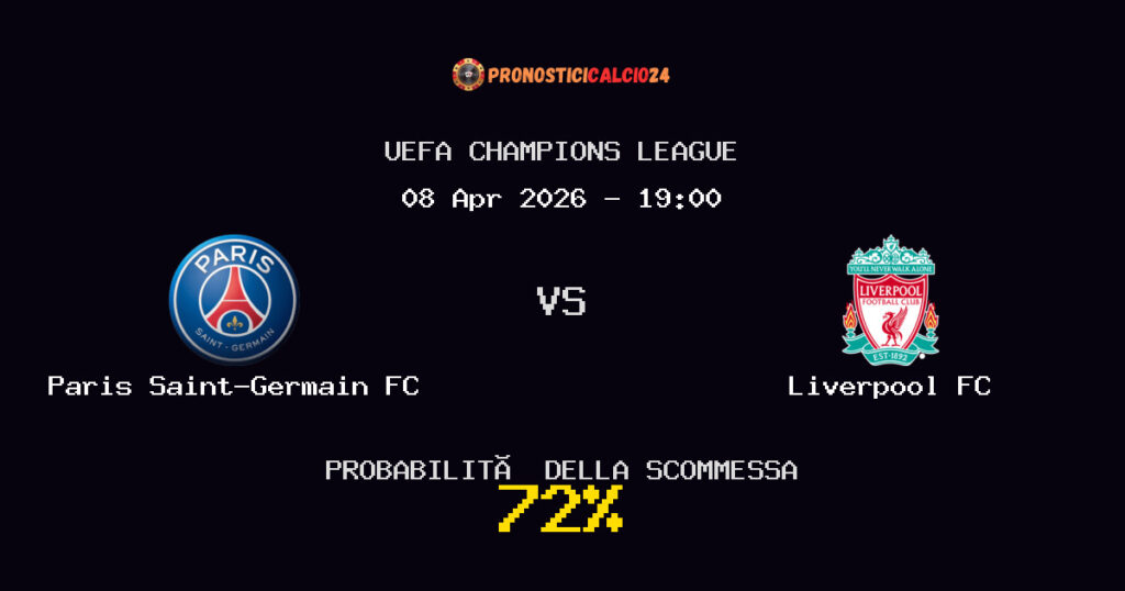 Paris Saint-Germain FC vs Liverpool FC Pronostici - UEFA Champions League - IL CONSIGLIO