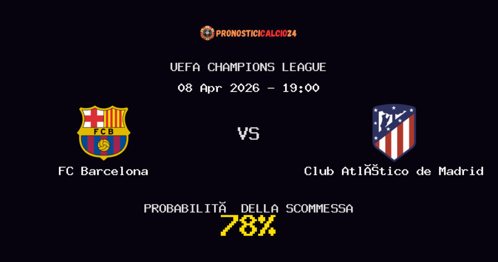 FC Barcelona vs Club Atlético de Madrid Pronostici - UEFA Champions League - IL CONSIGLIO