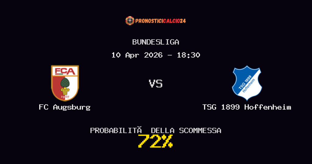 FC Augsburg vs TSG 1899 Hoffenheim Pronostici - Bundesliga - IL CONSIGLIO