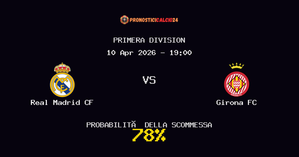 Real Madrid CF vs Girona FC Pronostici - Primera Division - IL CONSIGLIO