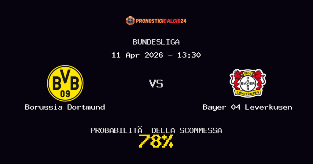 Borussia Dortmund vs Bayer 04 Leverkusen Pronostici - Bundesliga - IL CONSIGLIO