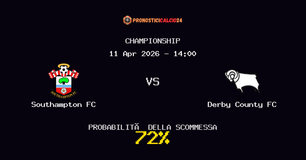 Southampton FC vs Derby County FC Pronostici - Championship - IL CONSIGLIO