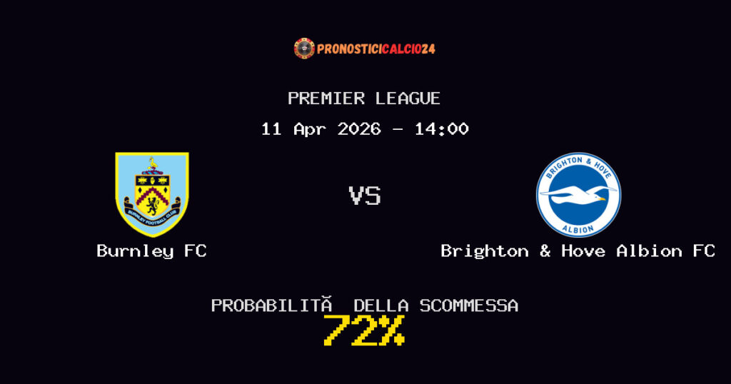 Burnley FC vs Brighton & Hove Albion FC Pronostici - Premier League - IL CONSIGLIO