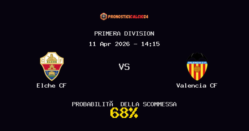 Elche CF vs Valencia CF Pronostici - Primera Division - IL CONSIGLIO