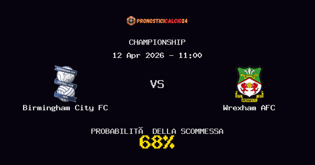 Birmingham City FC vs Wrexham AFC Pronostici - Championship - IL CONSIGLIO