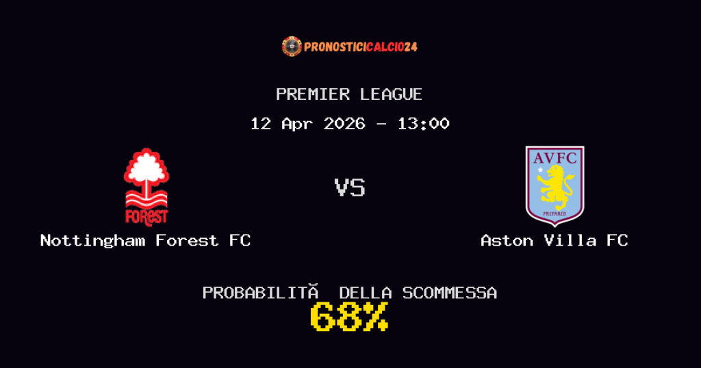 Nottingham Forest FC vs Aston Villa FC Pronostici - Premier League - IL CONSIGLIO