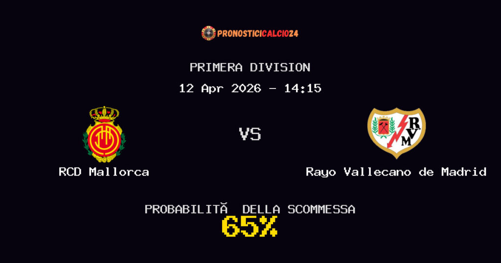 RCD Mallorca vs Rayo Vallecano de Madrid Pronostici - Primera Division - IL CONSIGLIO