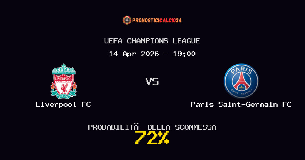 Liverpool FC vs Paris Saint-Germain FC Pronostici - UEFA Champions League - IL CONSIGLIO