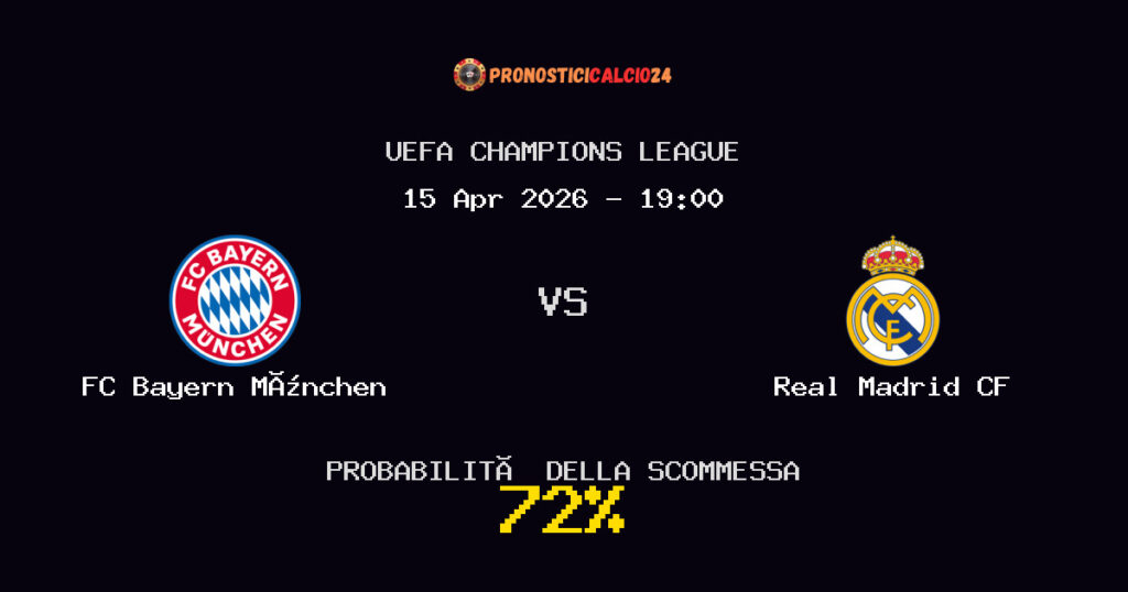 FC Bayern München vs Real Madrid CF Pronostici - UEFA Champions League - IL CONSIGLIO