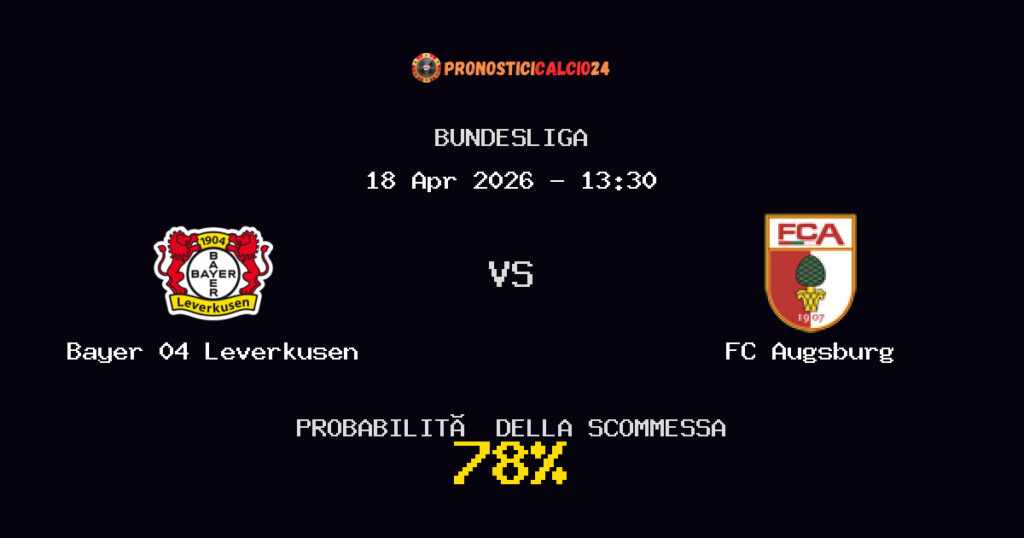 Bayer 04 Leverkusen vs FC Augsburg Pronostici - Bundesliga - IL CONSIGLIO