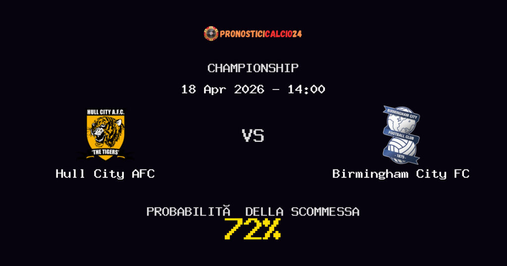 Hull City AFC vs Birmingham City FC Pronostici - Championship - IL CONSIGLIO