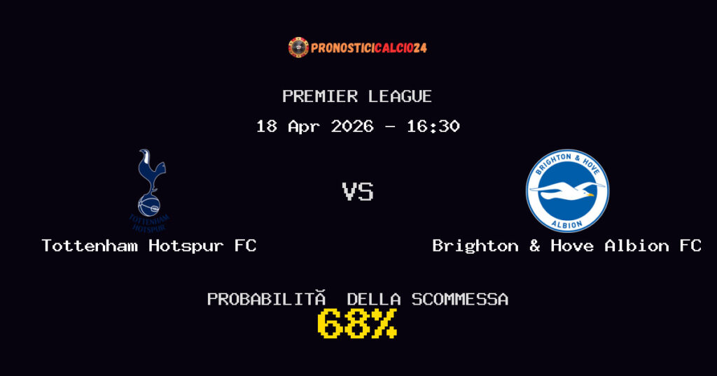 Tottenham Hotspur FC vs Brighton & Hove Albion FC Pronostici - Premier League - IL CONSIGLIO