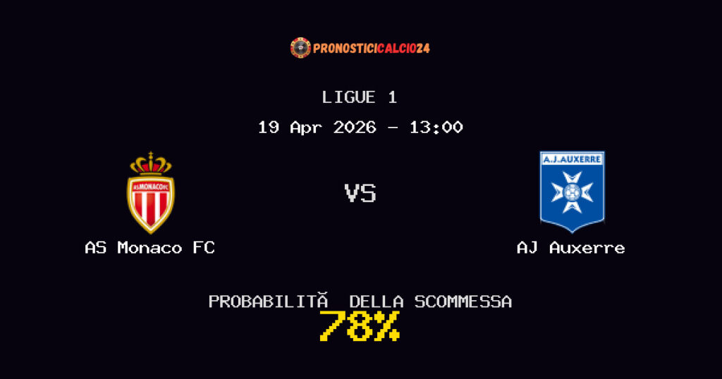 AS Monaco FC vs AJ Auxerre Pronostici - Ligue 1 - IL CONSIGLIO