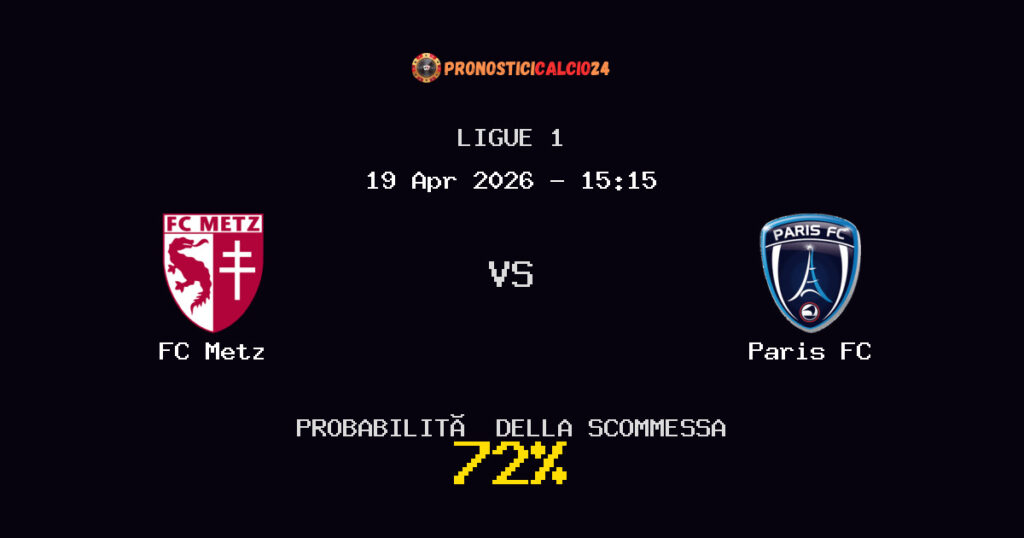 FC Metz vs Paris FC Pronostici - Ligue 1 - IL CONSIGLIO