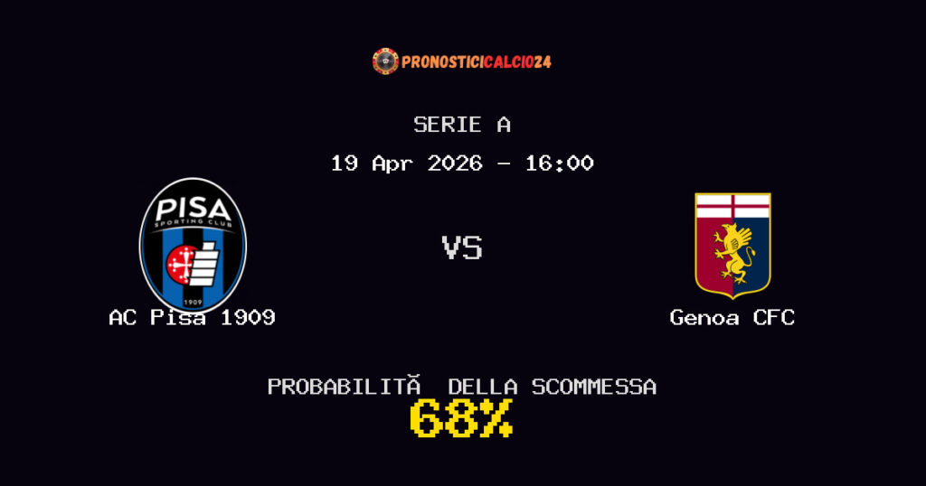 AC Pisa 1909 vs Genoa CFC Pronostici - Serie A - IL CONSIGLIO