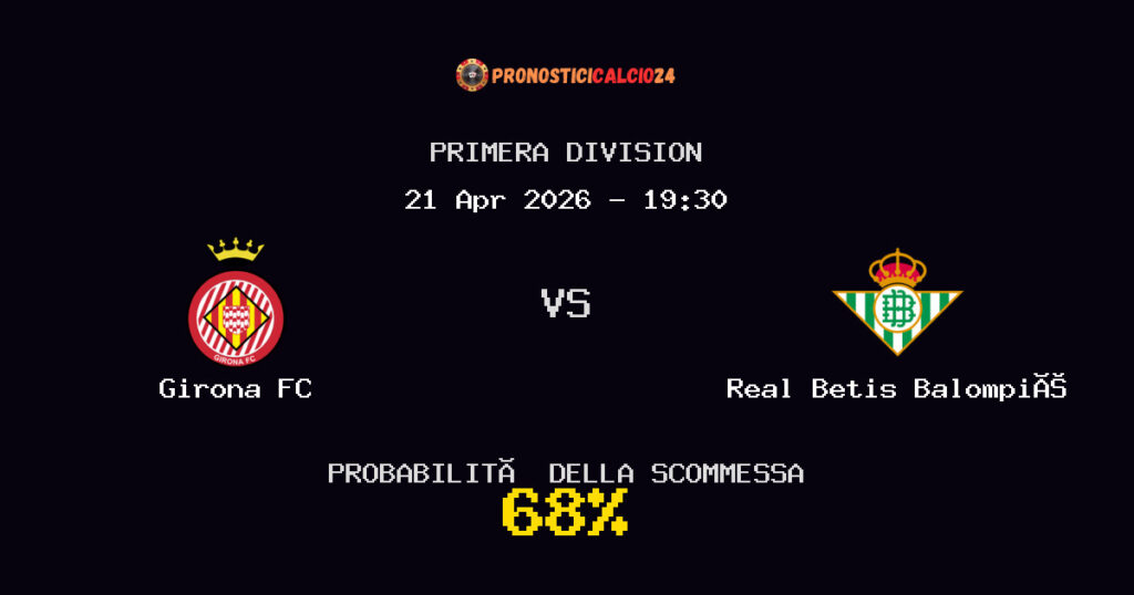 Girona FC vs Real Betis Balompié Pronostici - Primera Division - IL CONSIGLIO