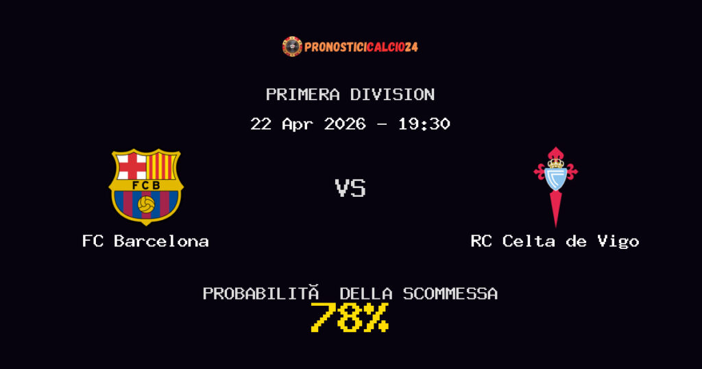 FC Barcelona vs RC Celta de Vigo Pronostici - Primera Division - IL CONSIGLIO