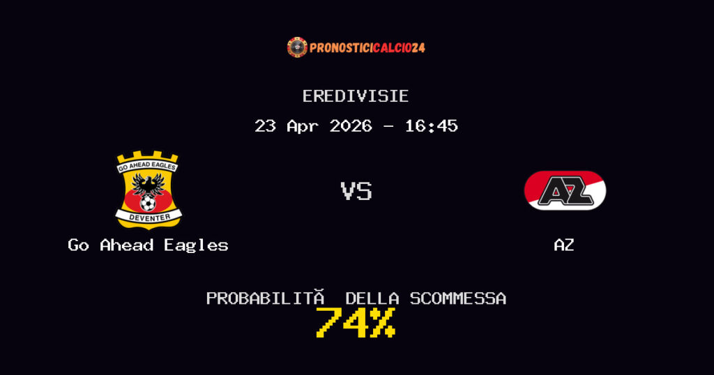 Go Ahead Eagles vs AZ Pronostici - Eredivisie - IL CONSIGLIO