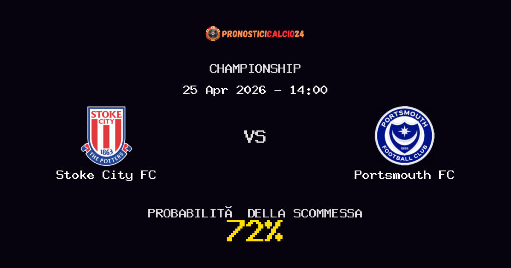 Stoke City FC vs Portsmouth FC Pronostici - Championship - IL CONSIGLIO