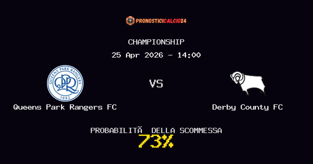 Queens Park Rangers FC vs Derby County FC Pronostici - Championship - IL CONSIGLIO
