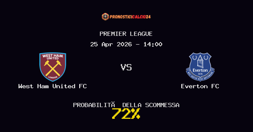 West Ham United FC vs Everton FC Pronostici - Premier League - IL CONSIGLIO
