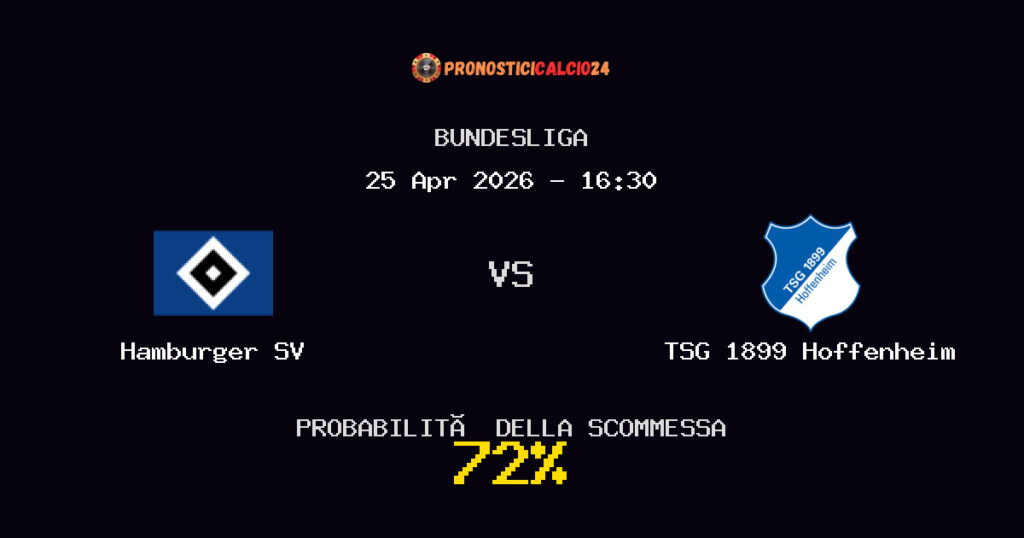 Hamburger SV vs TSG 1899 Hoffenheim Pronostici - Bundesliga - IL CONSIGLIO