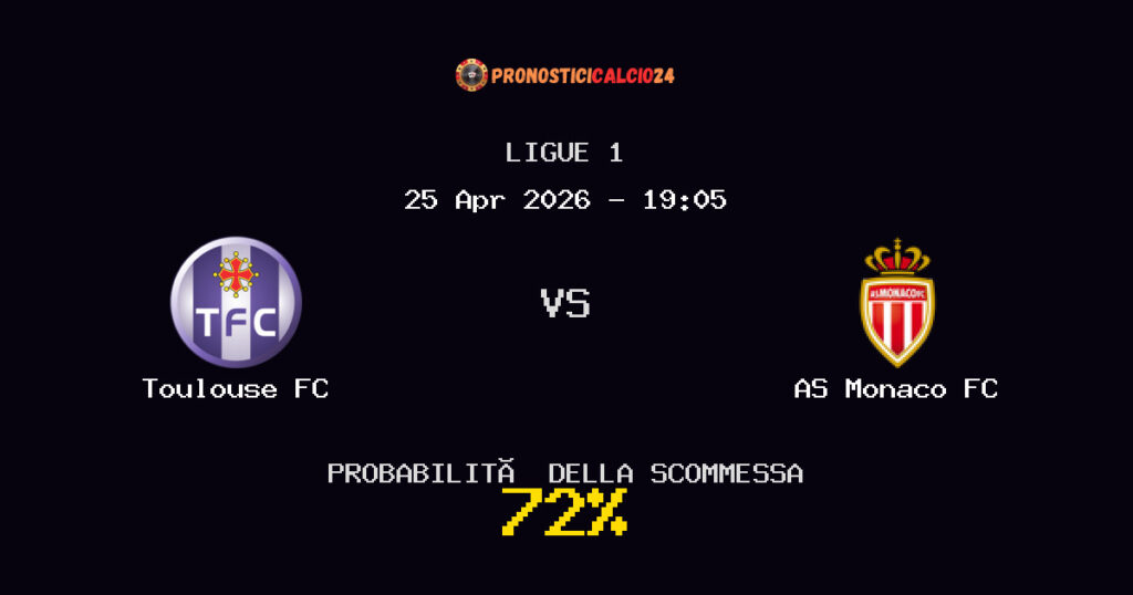 Toulouse FC vs AS Monaco FC Pronostici - Ligue 1 - IL CONSIGLIO