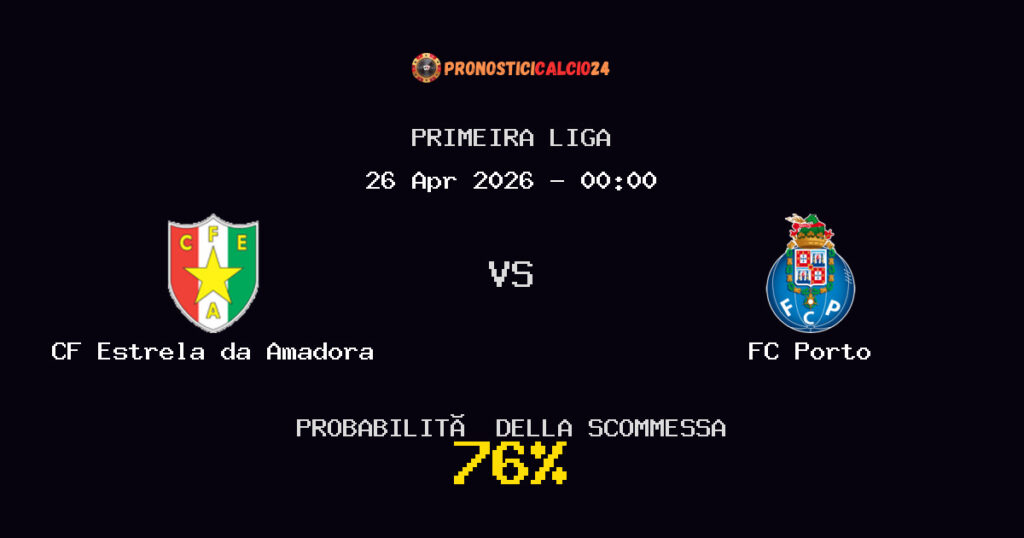 CF Estrela da Amadora vs FC Porto Pronostici - Primeira Liga - IL CONSIGLIO