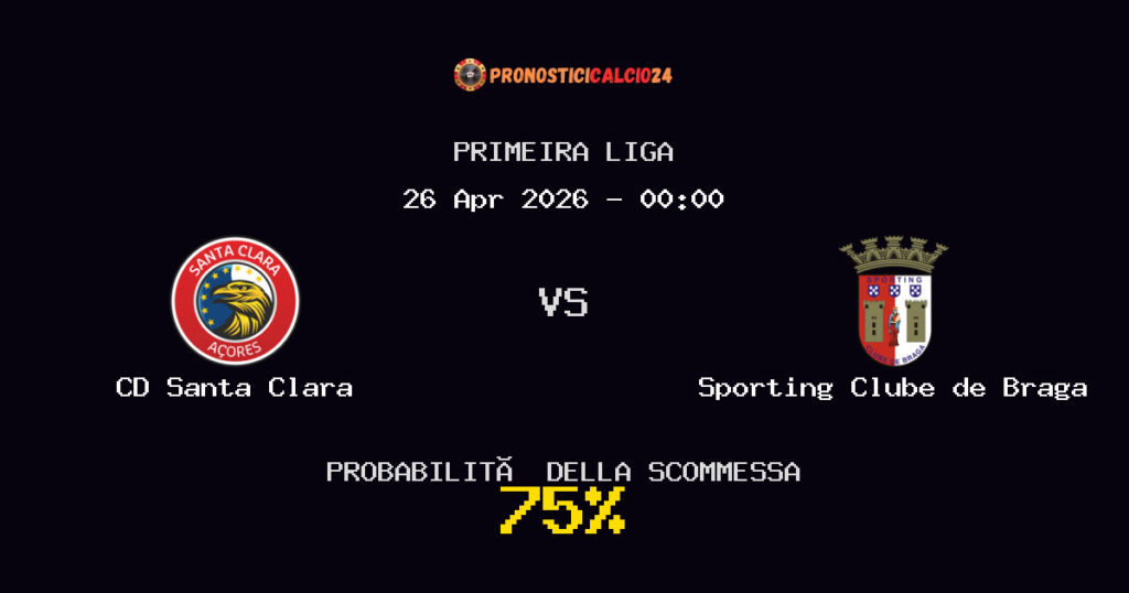 CD Santa Clara vs Sporting Clube de Braga Pronostici - Primeira Liga - IL CONSIGLIO
