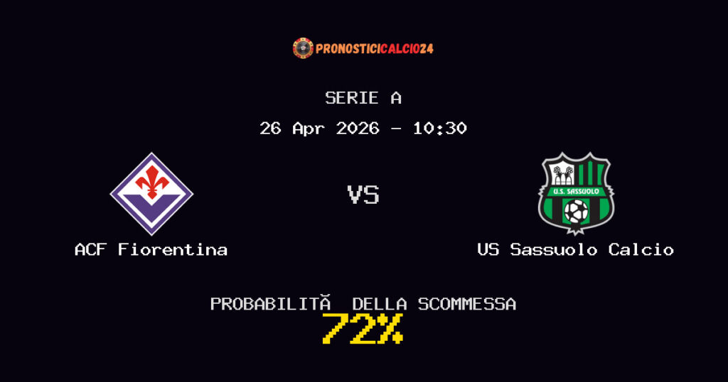 ACF Fiorentina vs US Sassuolo Calcio Pronostici - Serie A - IL CONSIGLIO