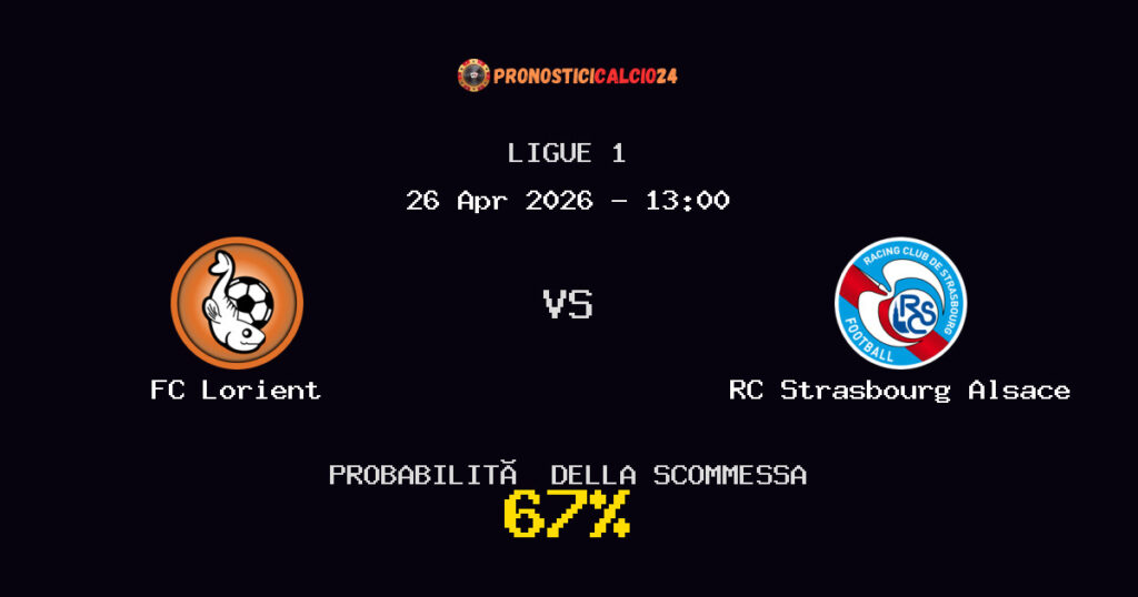 FC Lorient vs RC Strasbourg Alsace Pronostici - Ligue 1 - IL CONSIGLIO