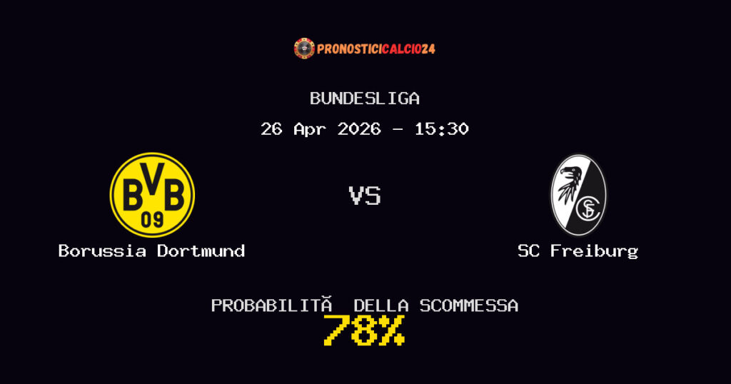 Borussia Dortmund vs SC Freiburg Pronostici - Bundesliga - IL CONSIGLIO
