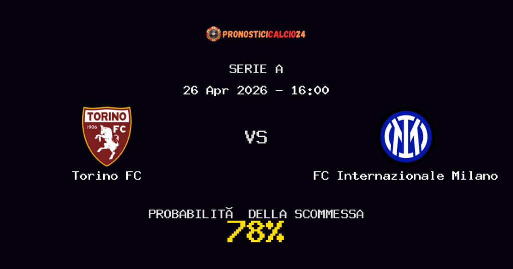 Torino FC vs FC Internazionale Milano Pronostici - Serie A - IL CONSIGLIO