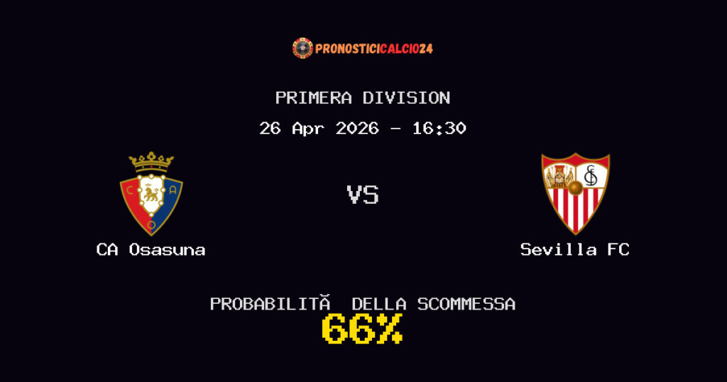 CA Osasuna vs Sevilla FC Pronostici - Primera Division - IL CONSIGLIO