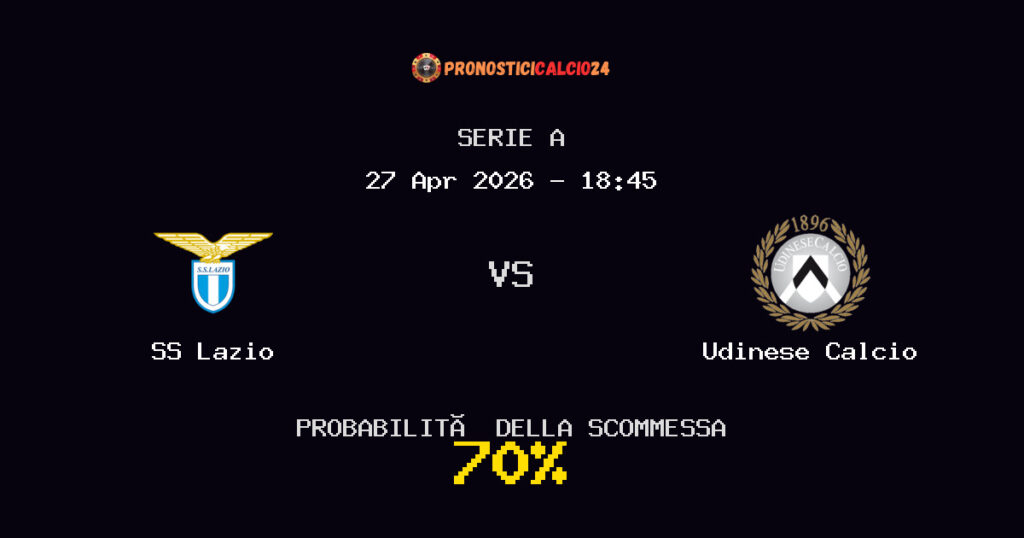 SS Lazio vs Udinese Calcio Pronostici - Serie A - IL CONSIGLIO