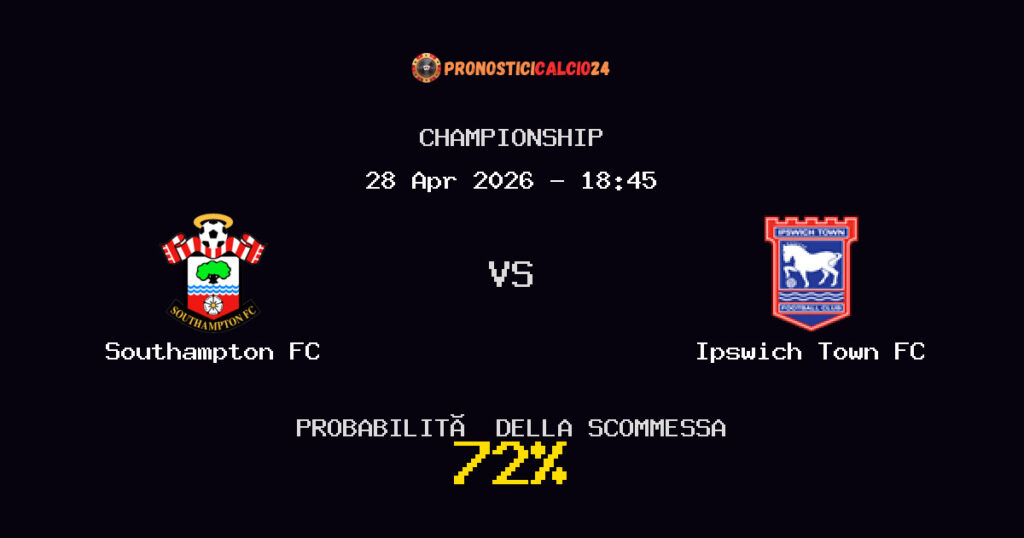 Southampton FC vs Ipswich Town FC Pronostici - Championship - IL CONSIGLIO