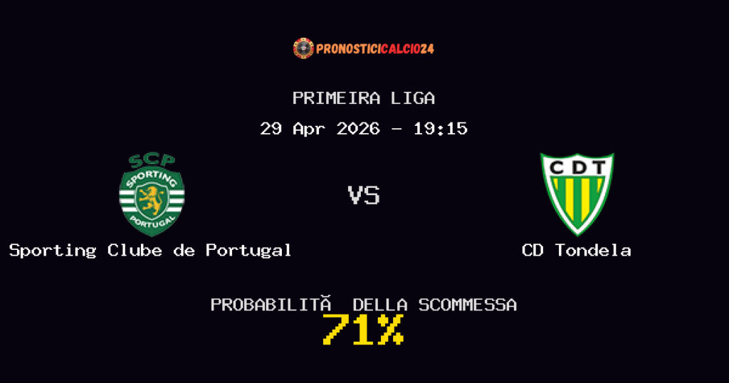 Sporting Clube de Portugal vs CD Tondela Pronostici - Primeira Liga - IL CONSIGLIO