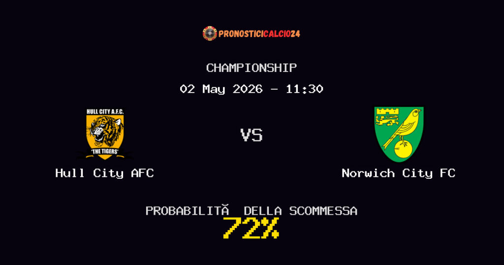 Hull City AFC vs Norwich City FC Pronostici - Championship - IL CONSIGLIO