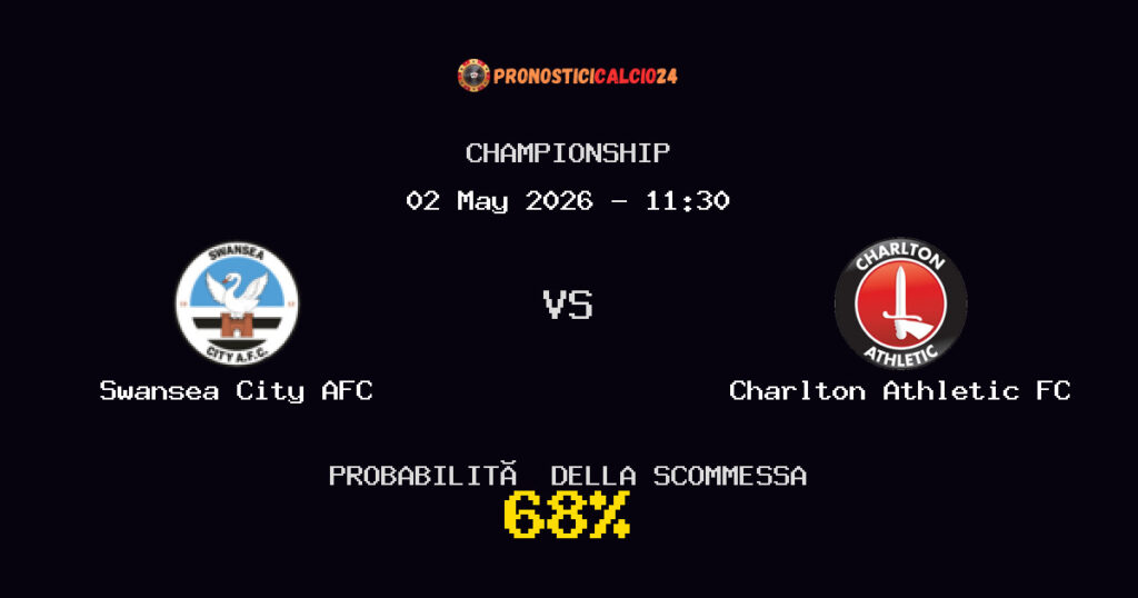 Swansea City AFC vs Charlton Athletic FC Pronostici - Championship - IL CONSIGLIO