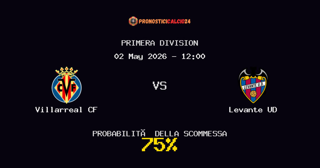 Villarreal CF vs Levante UD Pronostici - Primera Division - IL CONSIGLIO