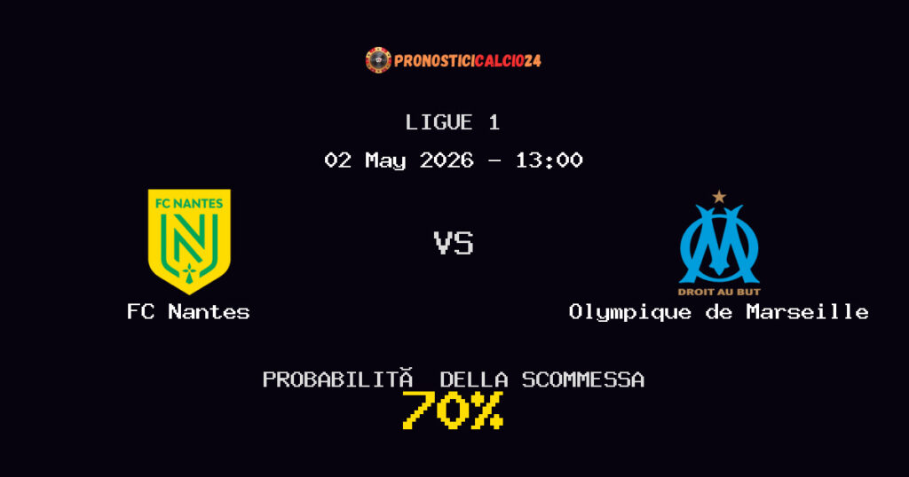 FC Nantes vs Olympique de Marseille Pronostici - Ligue 1 - IL CONSIGLIO