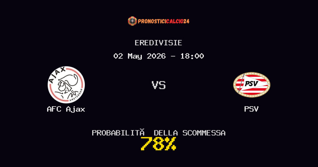 AFC Ajax vs PSV Pronostici - Eredivisie - IL CONSIGLIO
