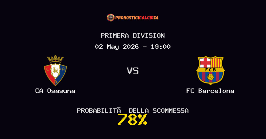 CA Osasuna vs FC Barcelona Pronostici - Primera Division - IL CONSIGLIO