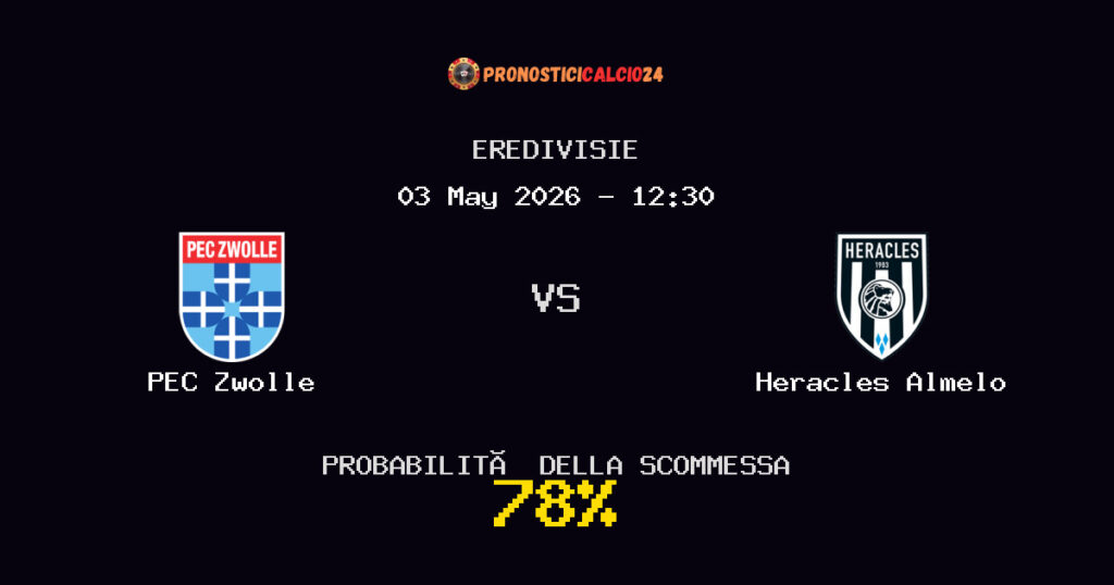PEC Zwolle vs Heracles Almelo Pronostici - Eredivisie - IL CONSIGLIO